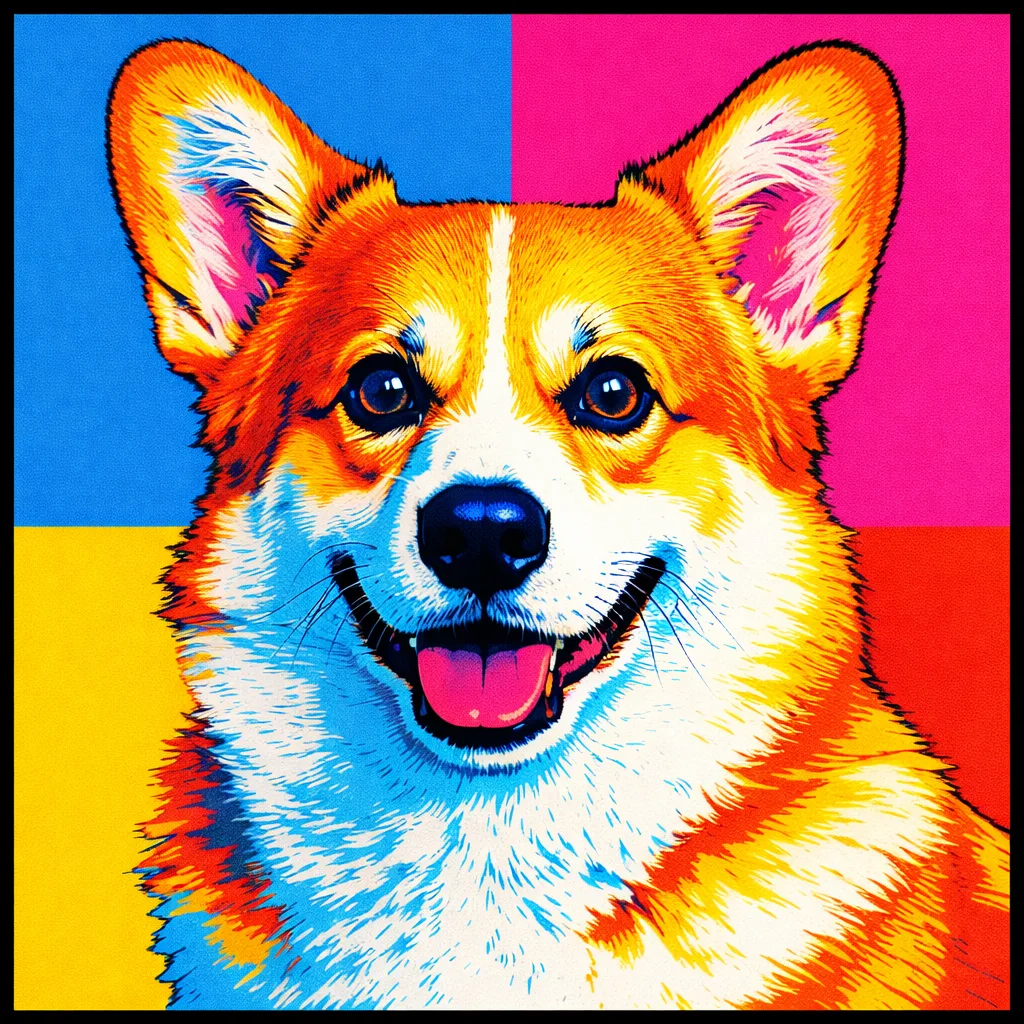 Pet portrait in Pop Art