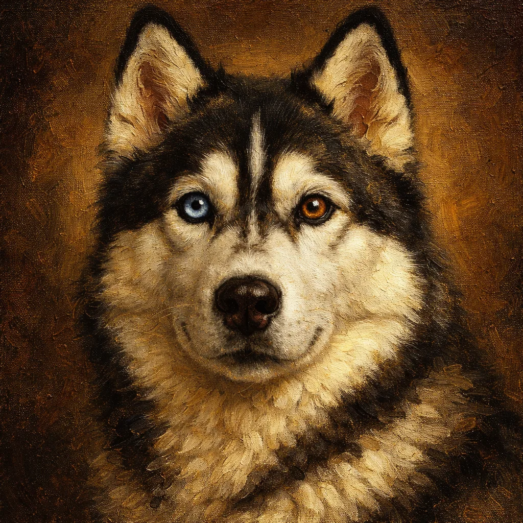 Pet portrait in Oil painting