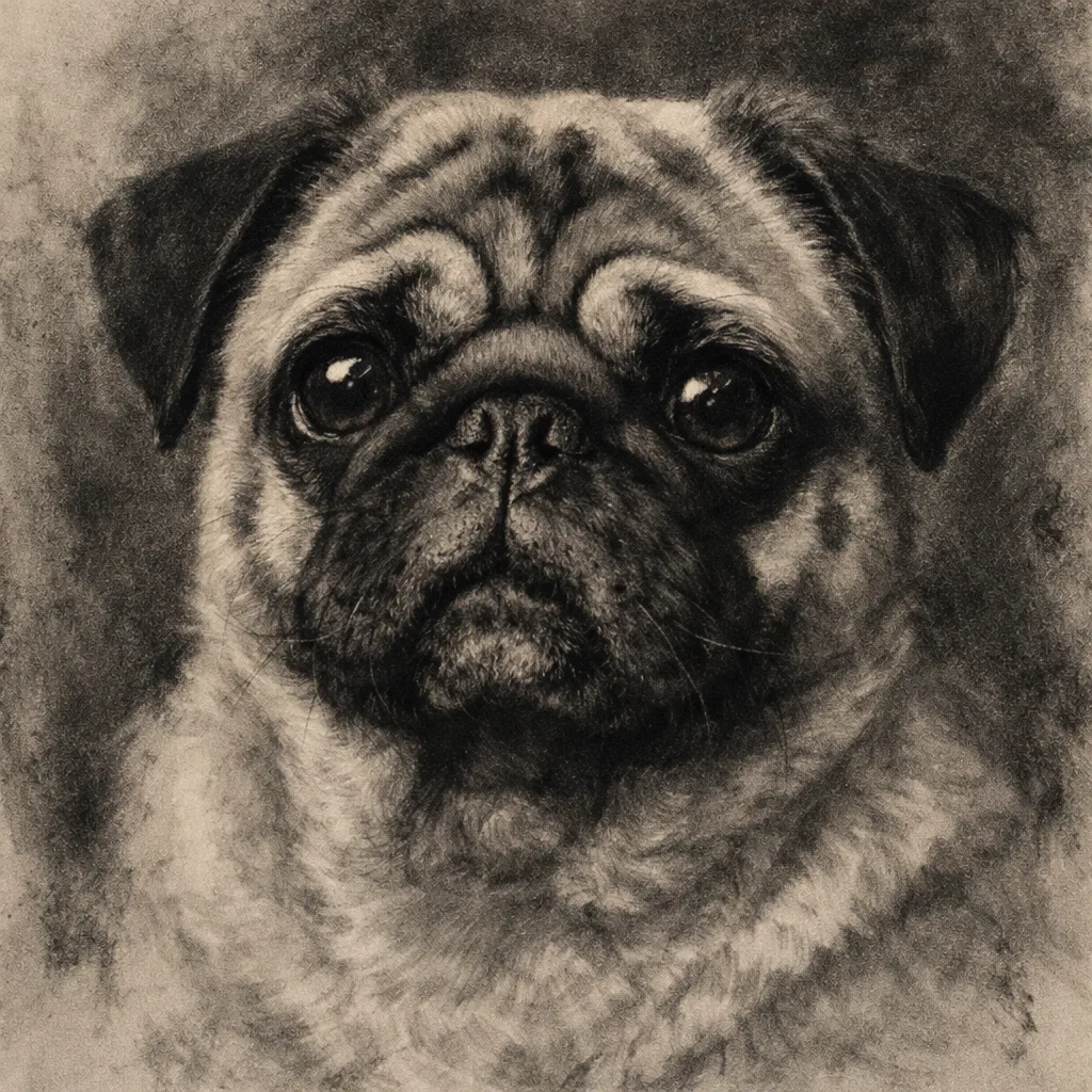 Pet portrait in On canvas