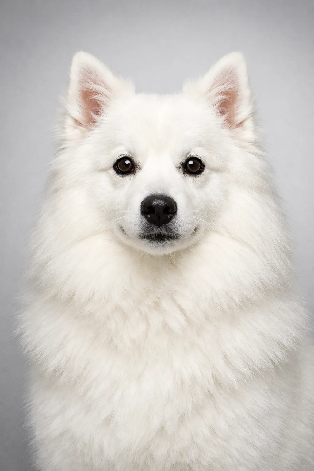 American Eskimo Dog portrait on canvas — AI-made from a photo, by ArtPixio