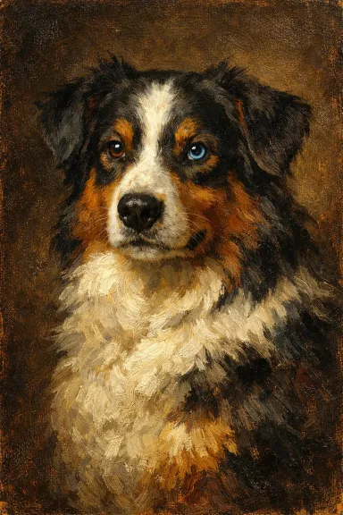 Australian Shepherd portrait example