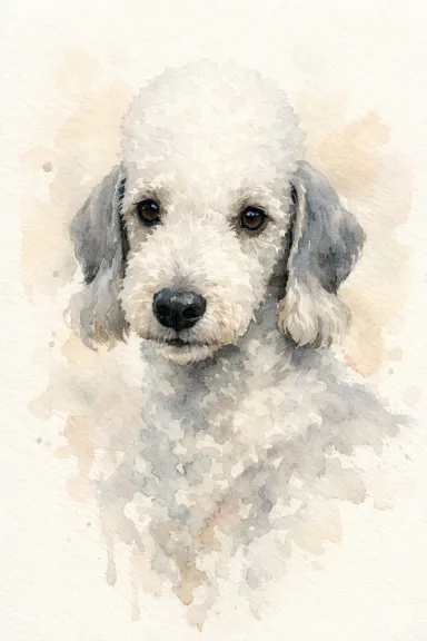 Bedlington Terrier portrait example