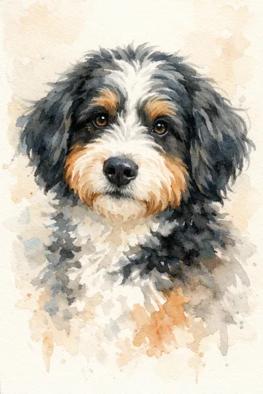 Bernedoodle portrait example