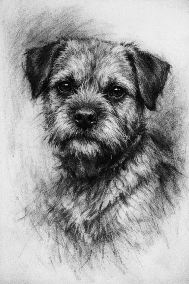 Border Terrier portrait example