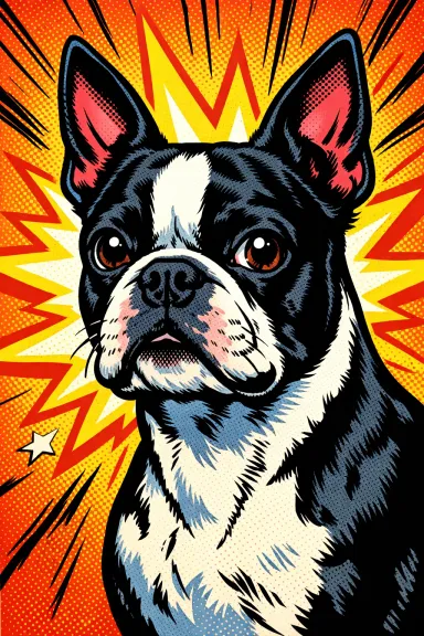 Boston Terrier portrait example