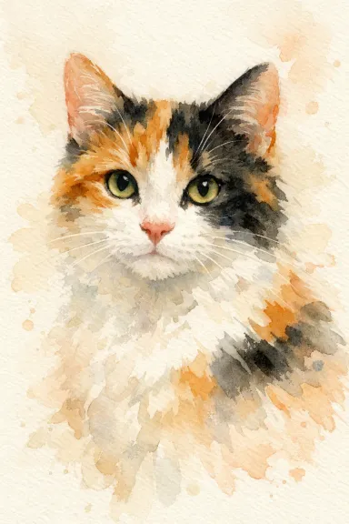 Calico Cat portrait example