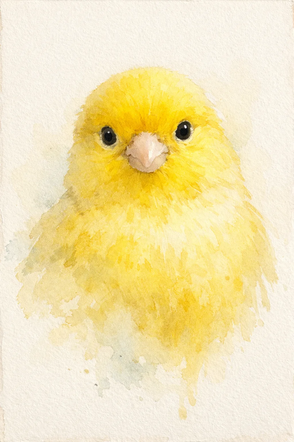Canary portrait on canvas — AI-made from a photo, by ArtPixio