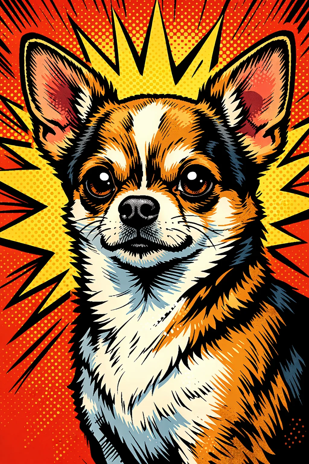 Chihuahua portrait on canvas — AI-made from a photo, by ArtPixio
