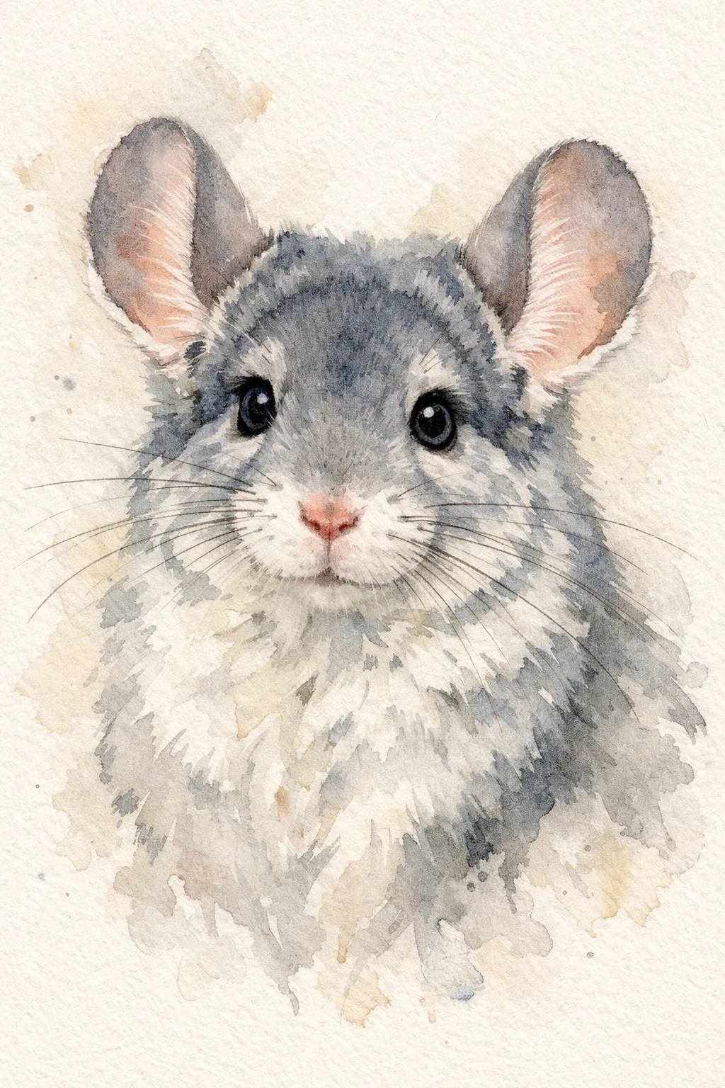 Chinchilla portrait on canvas — AI-made from a photo, by ArtPixio