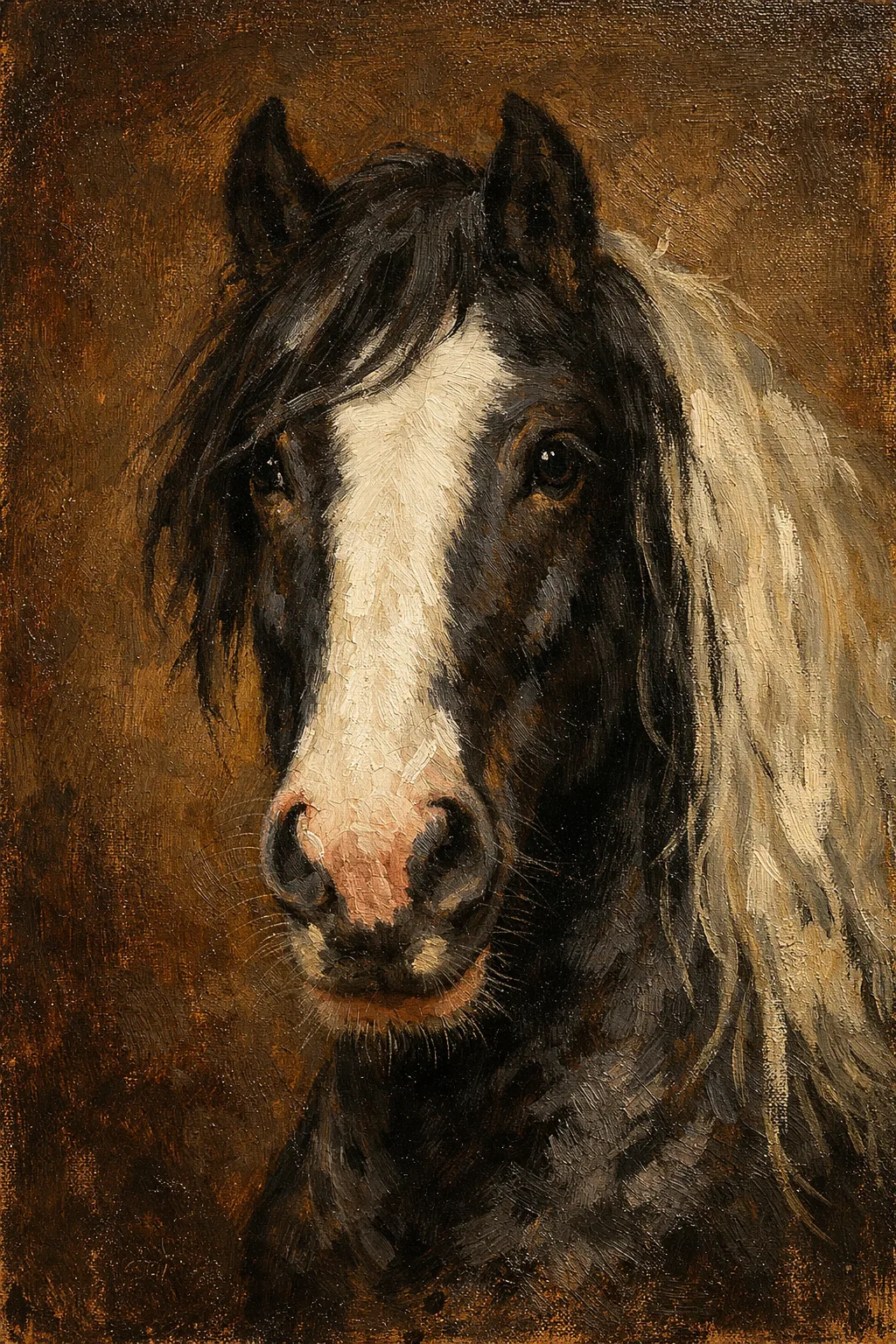 Cob portrait on canvas — AI-made from a photo, by ArtPixio