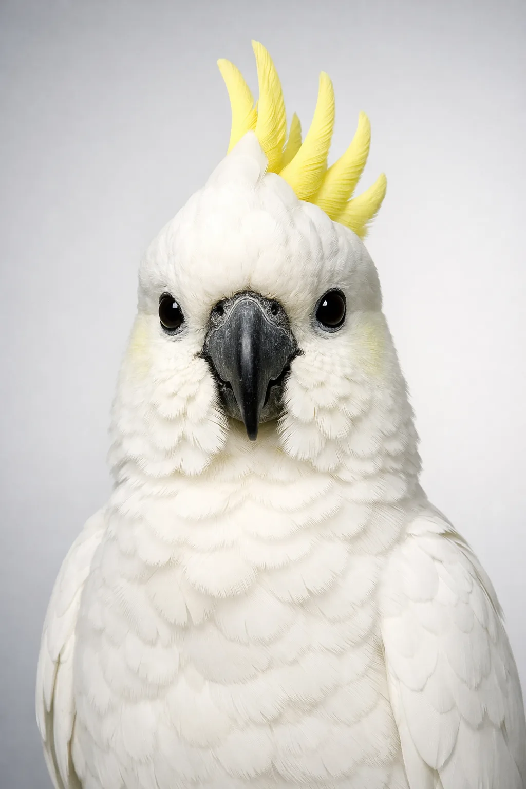 Cockatoo portrait on canvas — AI-made from a photo, by ArtPixio