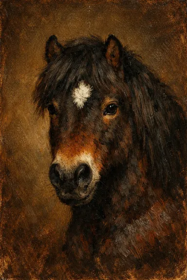 Dartmoor Pony portrait example