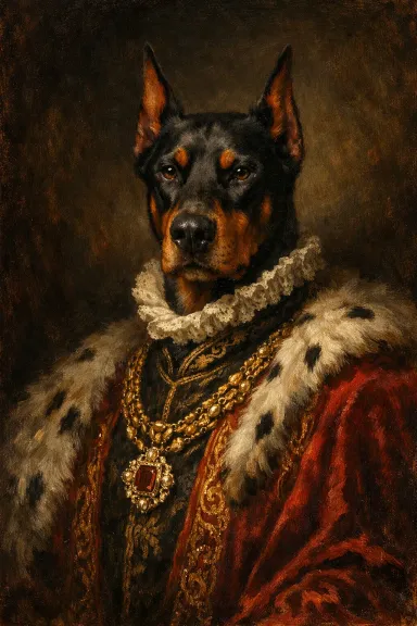Dobermann portrait example
