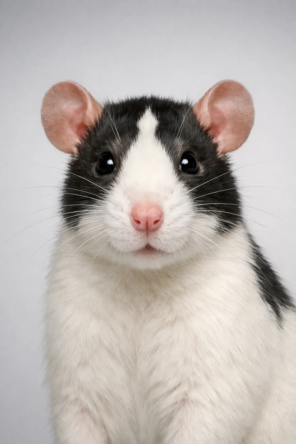 Fancy Rat portrait on canvas — AI-made from a photo, by ArtPixio