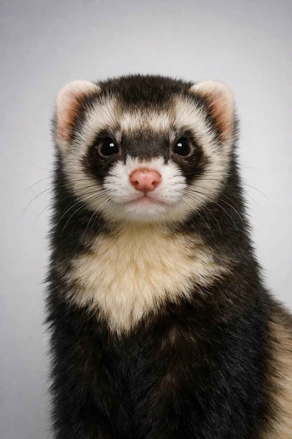 Ferret portrait on canvas — AI-made from a photo, by ArtPixio