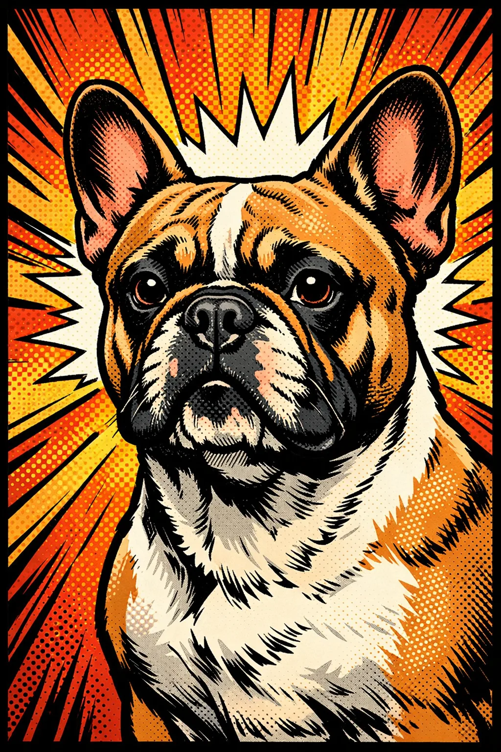 French Bulldog portrait on canvas — AI-made from a photo, by ArtPixio