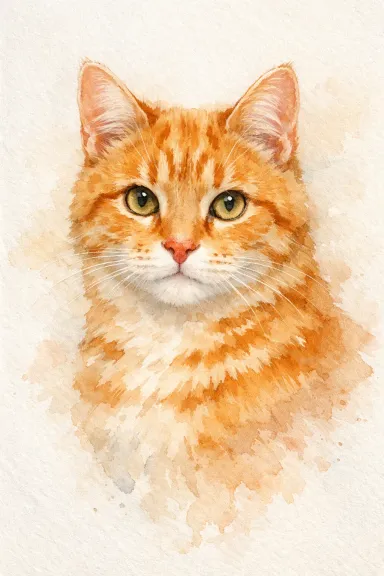 Ginger Cat portrait example