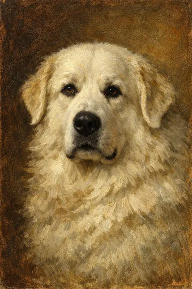 Great Pyrenees portrait example