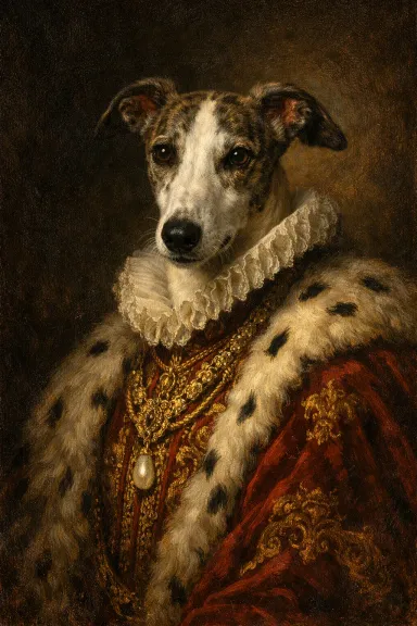 Greyhound portrait example