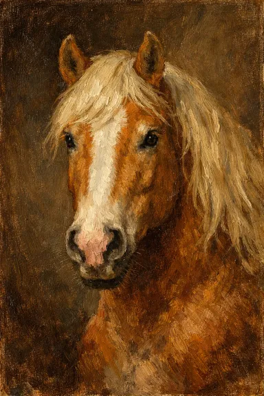 Haflinger portrait example