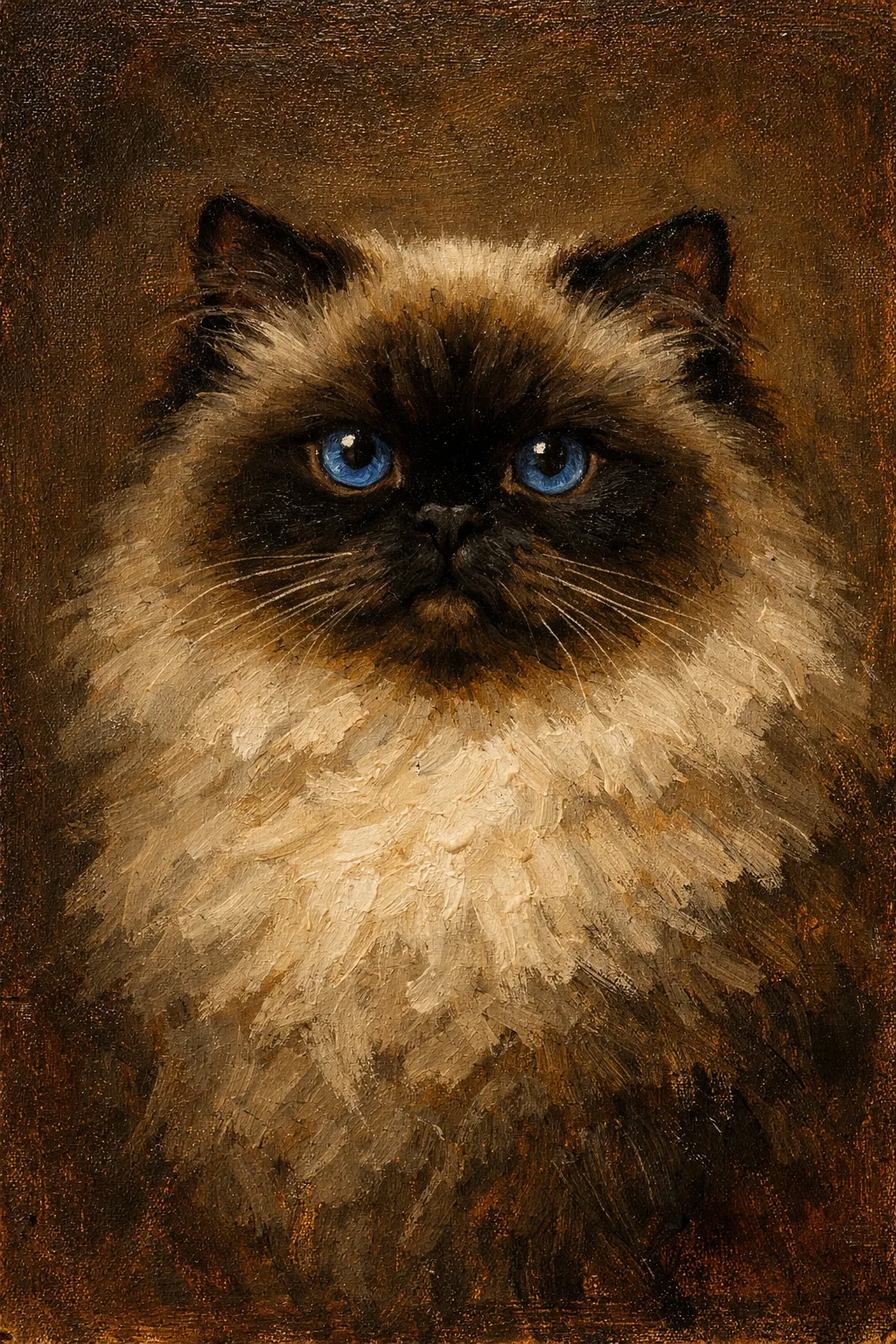 Himalayan portrait on canvas — AI-made from a photo, by ArtPixio