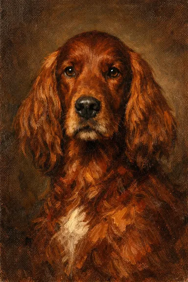 Irish Setter portrait example
