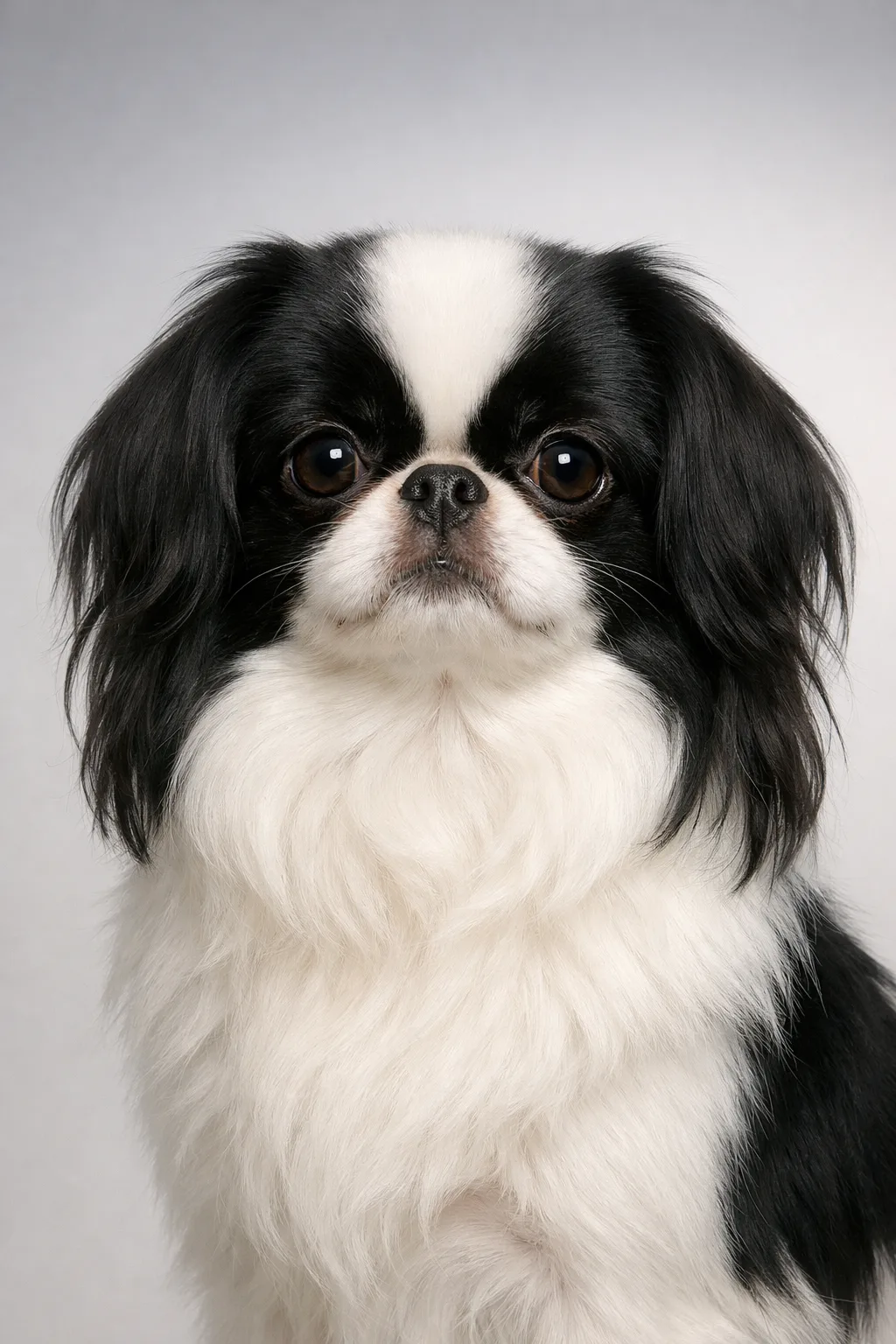 Japanese Chin portrait on canvas — AI-made from a photo, by ArtPixio