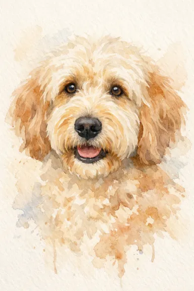 Labradoodle portrait example