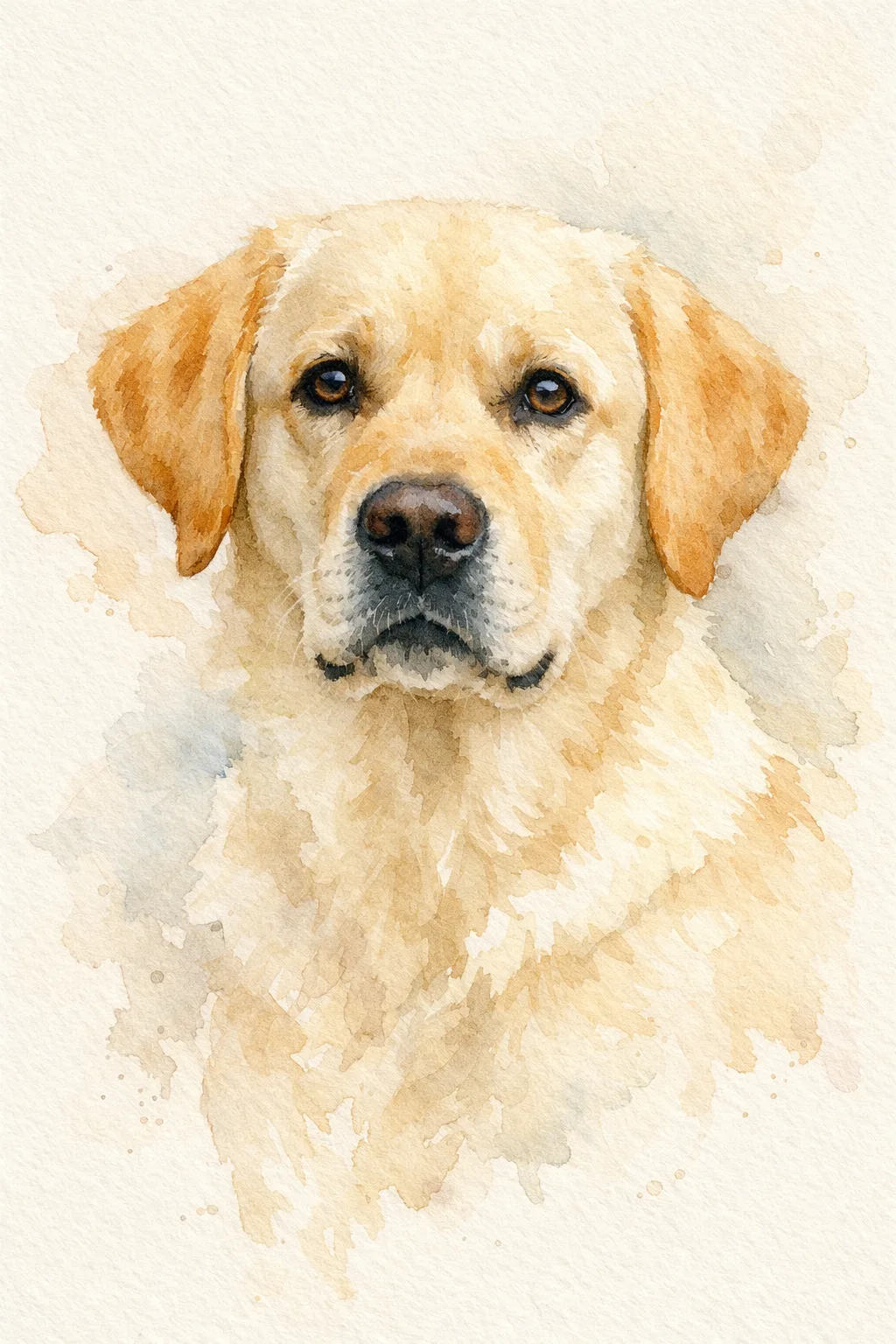 Labrador Retriever portrait on canvas — AI-made from a photo, by ArtPixio