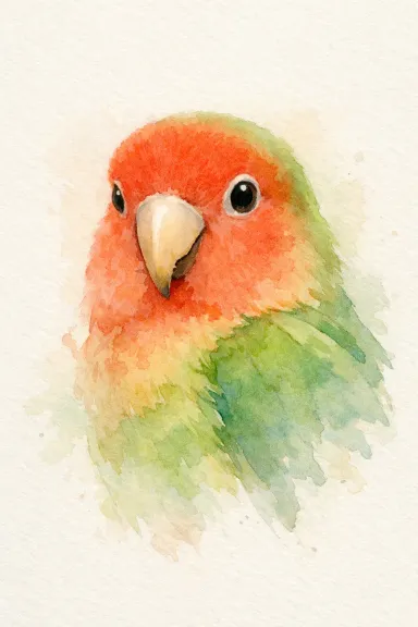 Lovebird portrait example