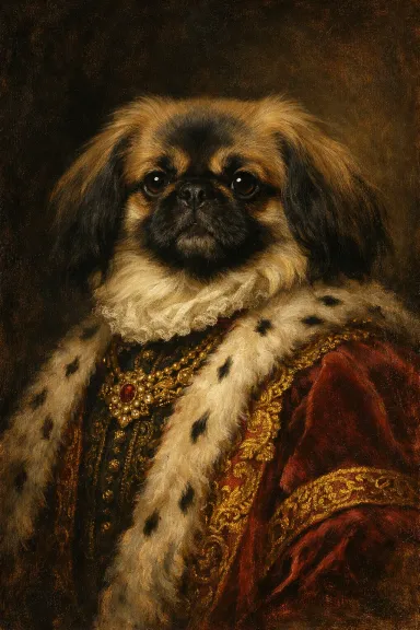 Pekingese portrait example