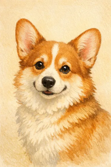 Pembroke Welsh Corgi portrait example