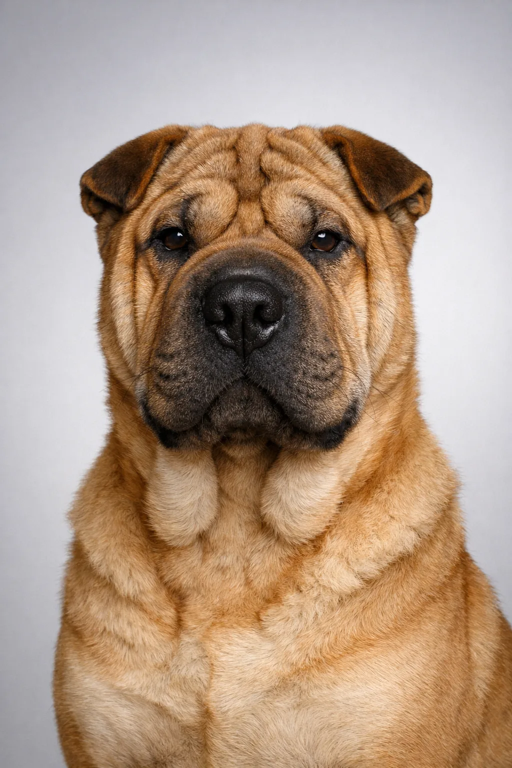Shar Pei portrait on canvas — AI-made from a photo, by ArtPixio