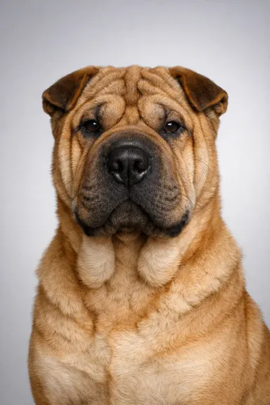 Shar Pei portrait example