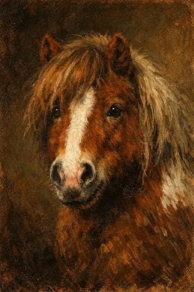 Shetland Pony portrait example