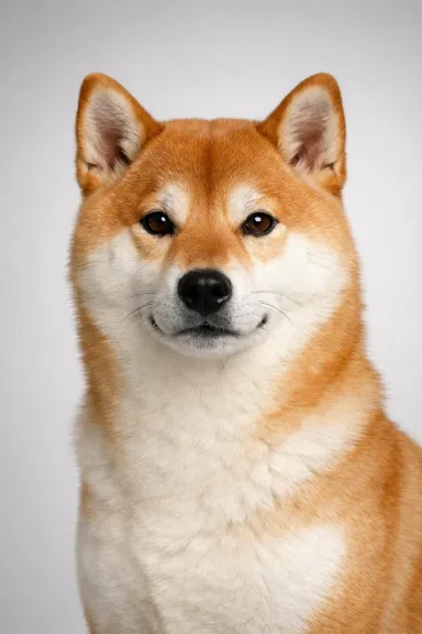 Custom pet portrait of a shiba inu