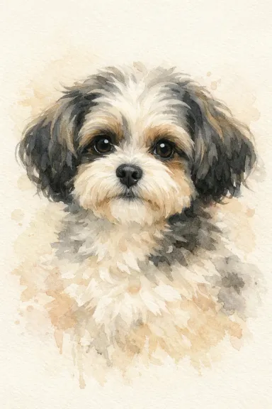 Shih-poo portrait example