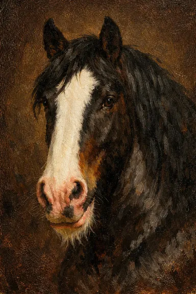 Shire Horse portrait example