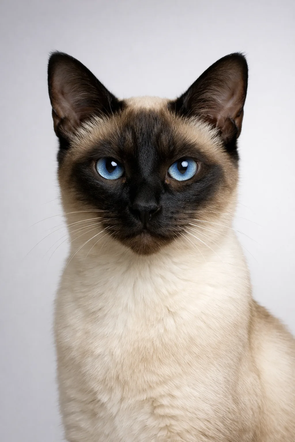 Siamese portrait on canvas — AI-made from a photo, by ArtPixio