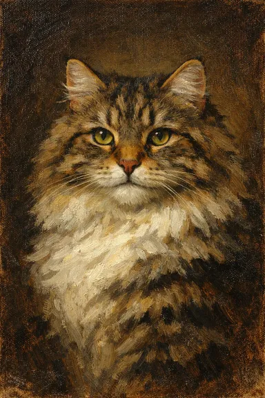 Siberian Cat portrait example