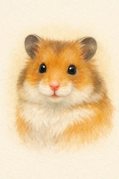 Syrian Hamster portrait example