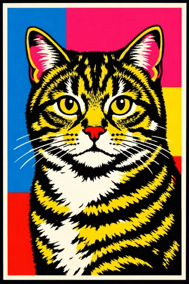 Tabby Cat portrait example