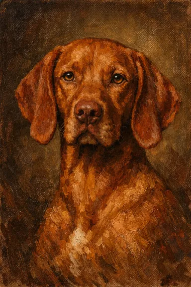 Vizsla portrait example