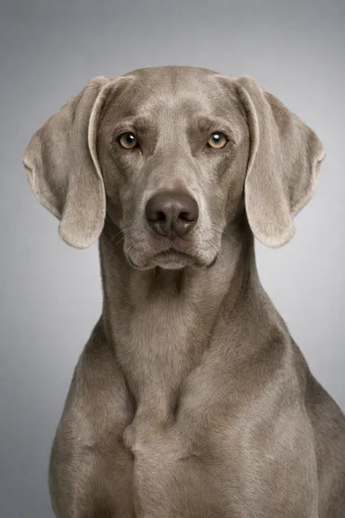 Weimaraner portrait example