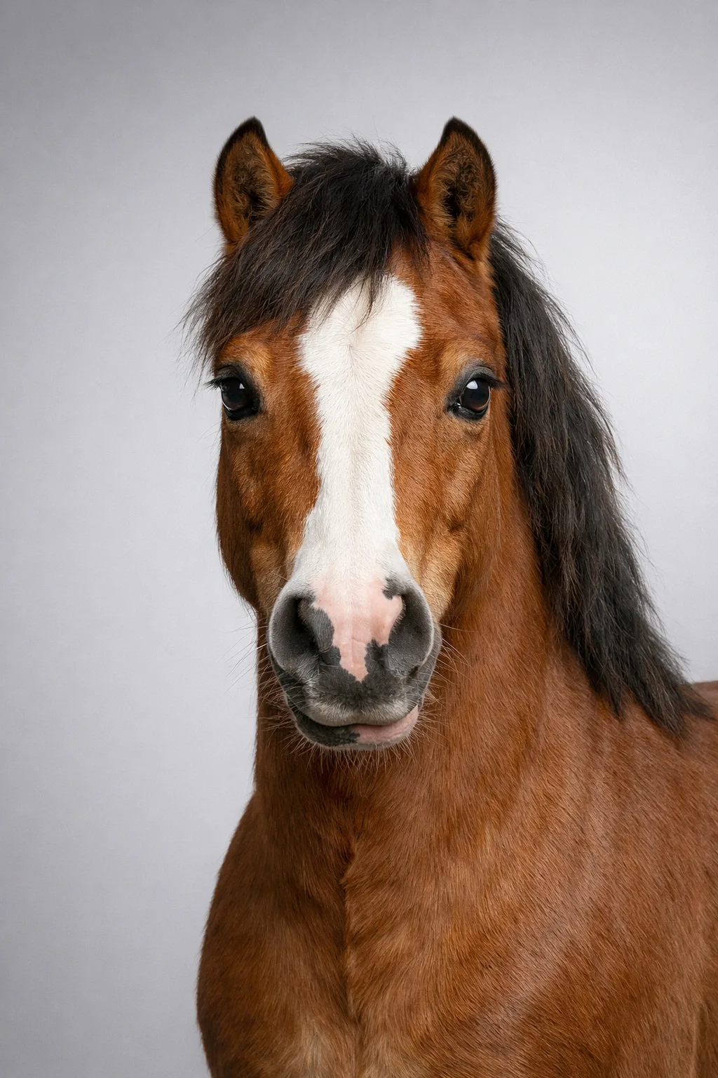 Welsh Pony portrait on canvas — AI-made from a photo, by ArtPixio
