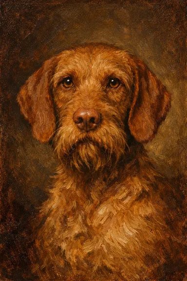 Wirehaired Vizsla portrait example