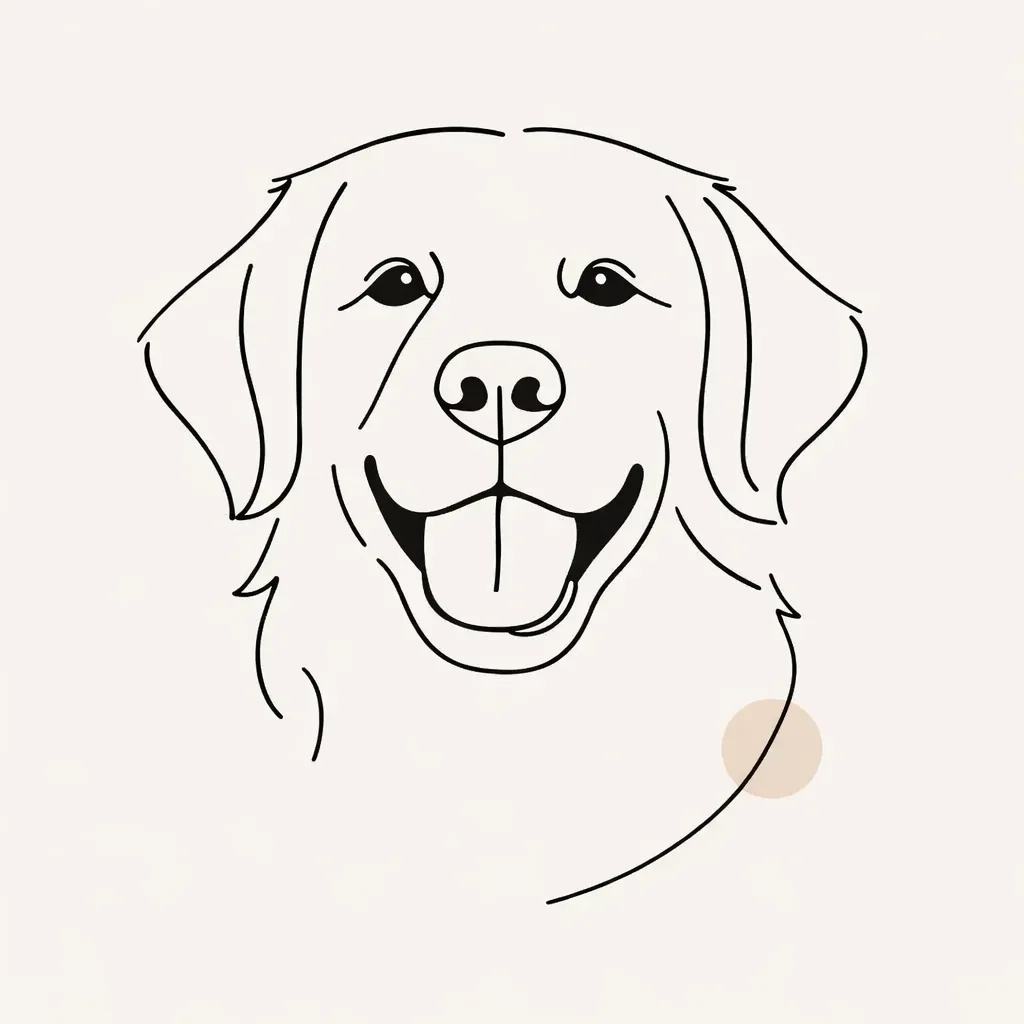 Line Art pet portrait example