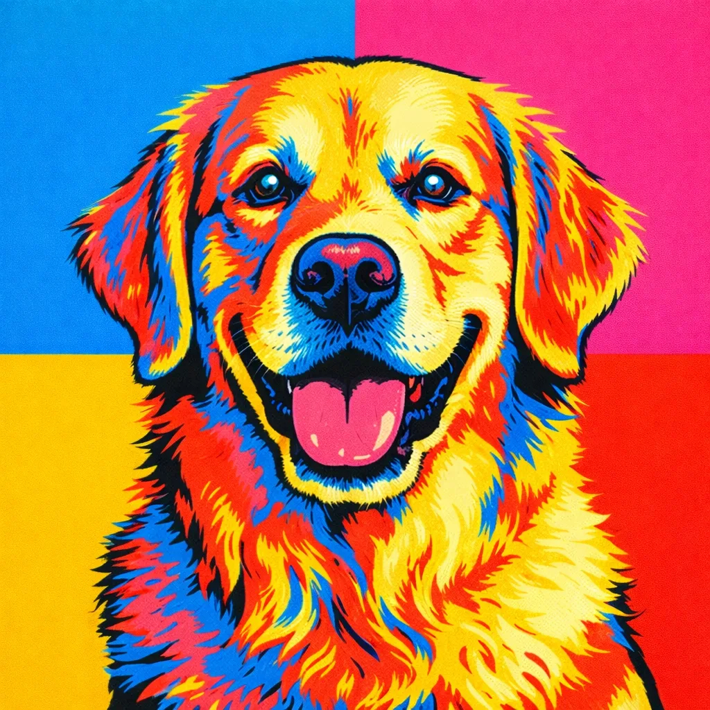 Pop Art pet portrait example